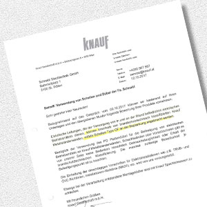 Download certificate for Statement on the C-Fix (Knauf)